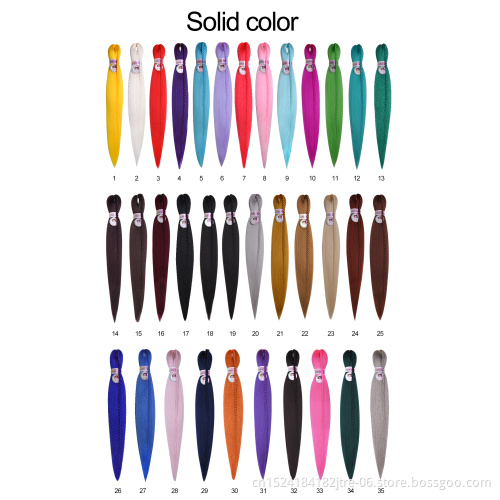 synthetic ez prestretched anti bacterial ombre yaki braiding hair extensions bulk, high quality oem prestretched braid hair
